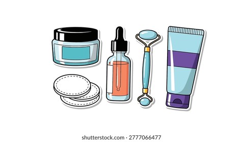 Assorted skincare products for daily use