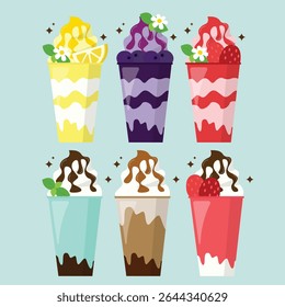 Assorted Smoothies and Milkshakes Smoothies, milkshakes