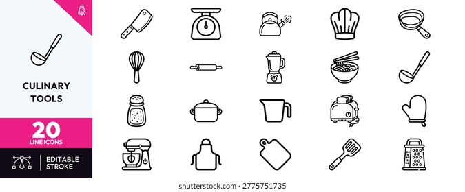 Assorted stainless steel kitchen tools arranged neatly for promotional culinary photography and marketing
