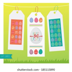 assorted vector gift label set for Easter
