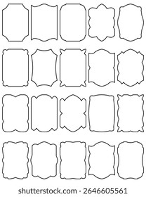 Assorted vintage decorative frame border collection vector graphic design elements