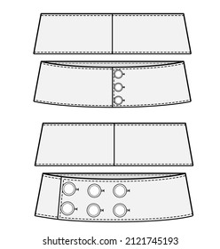 Assorted Waistband Fashion Flat Templates