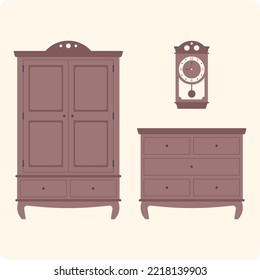 Assorted wardrobe set vector design