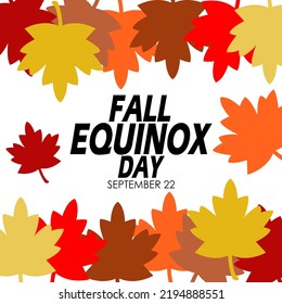 Assorted-color Maple Leaves Forming A Frame With Bold Text On White Background To Celebrate Fall Equinox On September 22