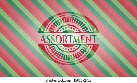 Assortment christmas style badge. Vector Illustration. Detailed.