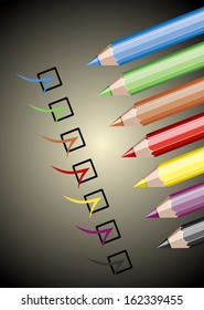 Assortment of coloured pencils