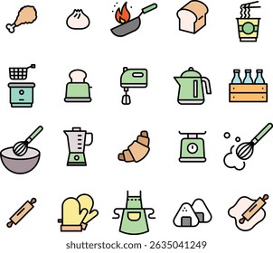 Assortment of Cooking and Food Related Icons
