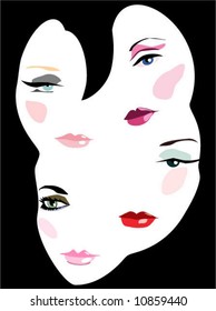 assortment: eyes, lips / make-up