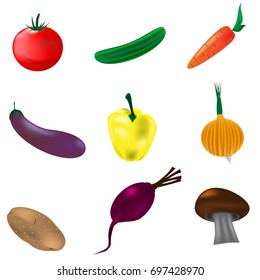 Assortment of fresh vegetables.