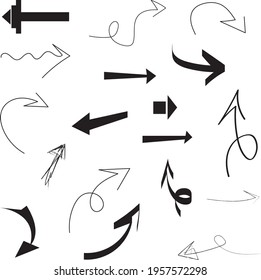 Assortment of Hand-drawn Vector Arrows