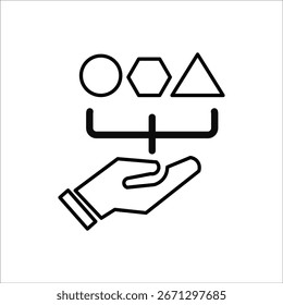 Sortimentsymbole. einfacher Zeilenvektor