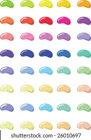 An assortment of Jelly Bean colors