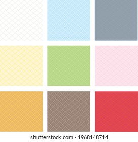 An assortment of nine seamless Rhombus patterns.