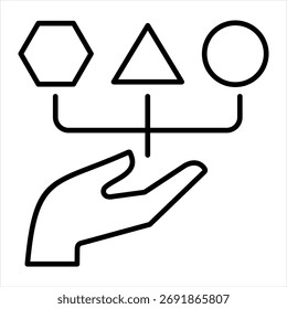 Vetor de Ilustração do Ícone de Contorno de Classificação