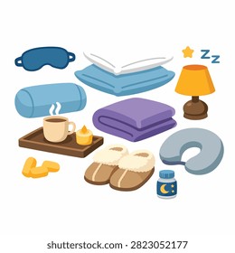 Assortment of soft bedding items in vibrant colors for restful sleep
