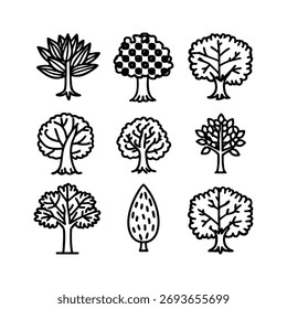 Sortimento de Ilustrações de Árvore árvores natureza