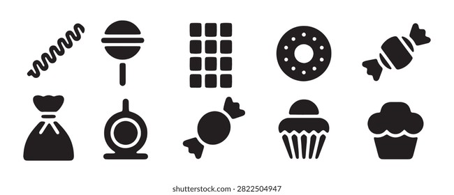 Assortment various sweets candies