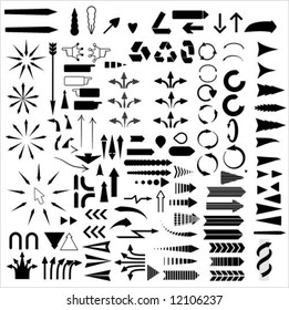 assortment of vector arrows