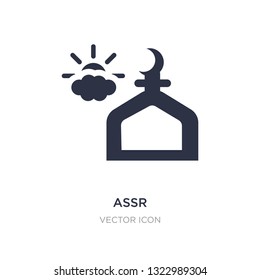 assr icon on white background. Simple element illustration from Religion concept. assr sign icon symbol design.