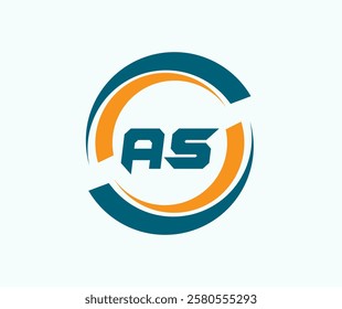  AS ASstract Letter logo Design. AS Initial Logo design Monogram for business and company.AS logo, AS letter logo design.
