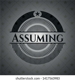 Assuming black emblem. Vintage. Vector Illustration. Detailed.
