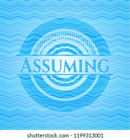 Assuming water representation emblem background.
