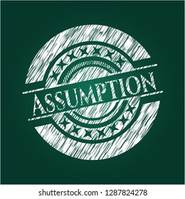Assumption with chalkboard texture