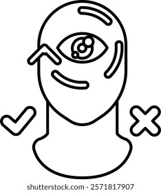 Assumption Icon - Line Style - Critical Thinking Theme