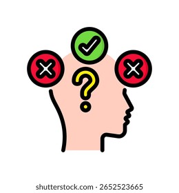 Assumption Icon Lineal Color Vector Illustration