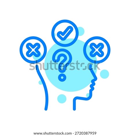 Assumption Icon In Shape Vector Illustration