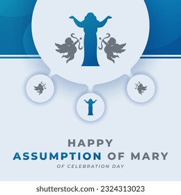 Assumption of Mary Celebration Vector Design Illustration for Background, Poster, Banner, Advertising, Greeting Card