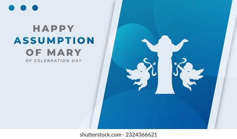 Assumption of Mary Celebration Vector Design Illustration for Background, Poster, Banner, Advertising, Greeting Card