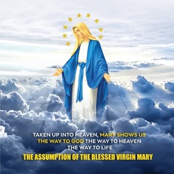 Assumption Of Mary Or Day Of Assumption Template