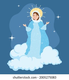 Assumption of Mary illustration design