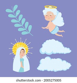 Assumption of Mary symbols set