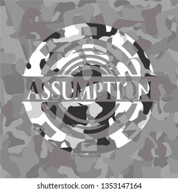 Assumption on grey camo pattern