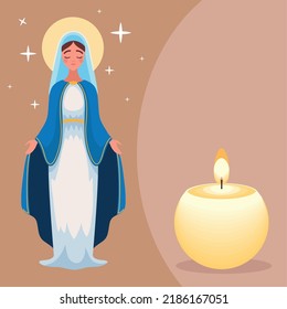 Assumption virgin mary, image vector style