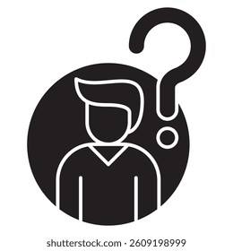 Assumptions icon represented by Assumptions simple symbol Black Filled style.