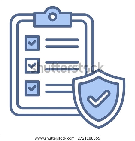 Assurance Blue Icon Vector Illustration