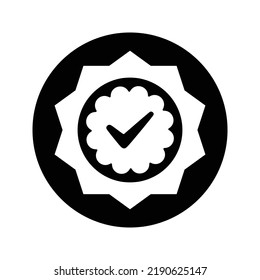 Assurance, business, guarantee icon. Rounded vector design.