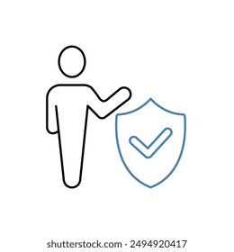 assurance concept line icon. Simple element illustration. assurance concept outline symbol design.