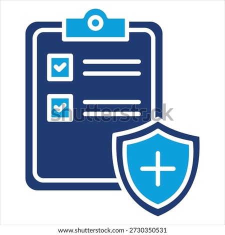 Assurance Flat Blue Icon Style