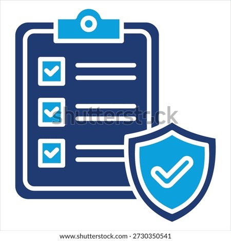 Assurance Flat Blue Icon Style