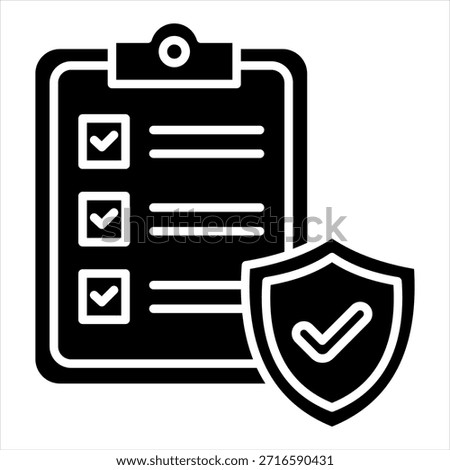 Assurance Glyph Icon Vector Illustration