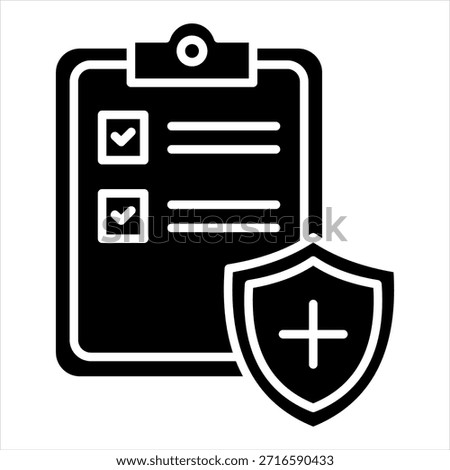 Assurance Glyph Icon Vector Illustration