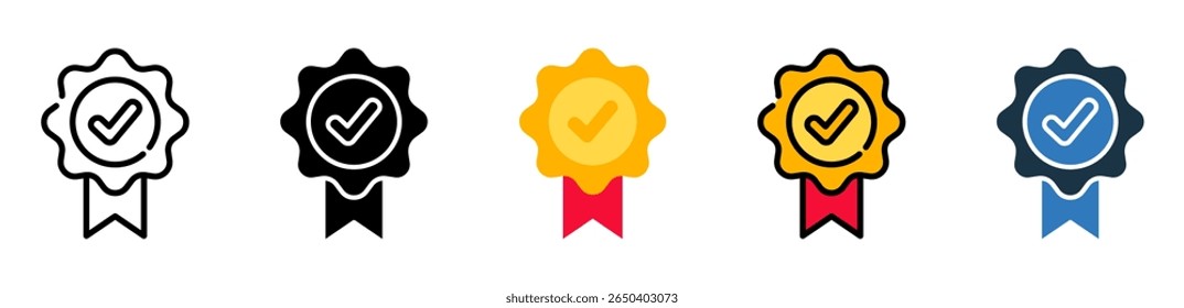 Ícone de garantia Ilustração de vetor de vários estilos