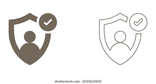 Assurance icon set. Assurance icon Solid and  line style. editable icon, vector collection