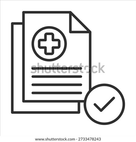 Assurance Icon. Simple Vector Outline Illustration