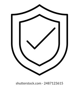 Assurance icon in thin line style Vector illustration graphic design 