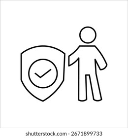 assurance icons. simple line vector illustration